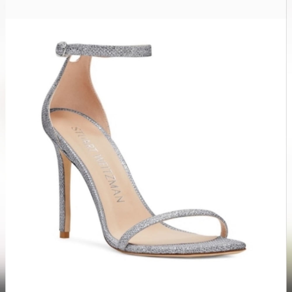 Stuart Weitzman Nudistcurve Patent crystal color Ankle strap sandals size 8